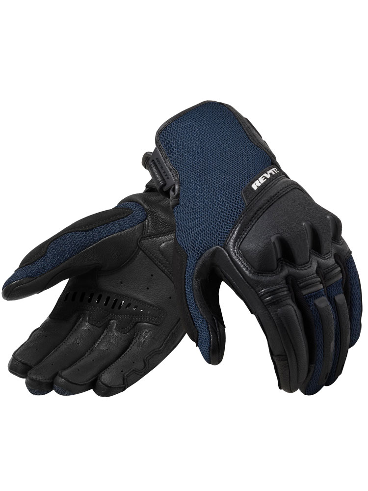 Rękawice motocyklowe skórzano-tekstylne REV’IT! Duty czarno-niebieskie