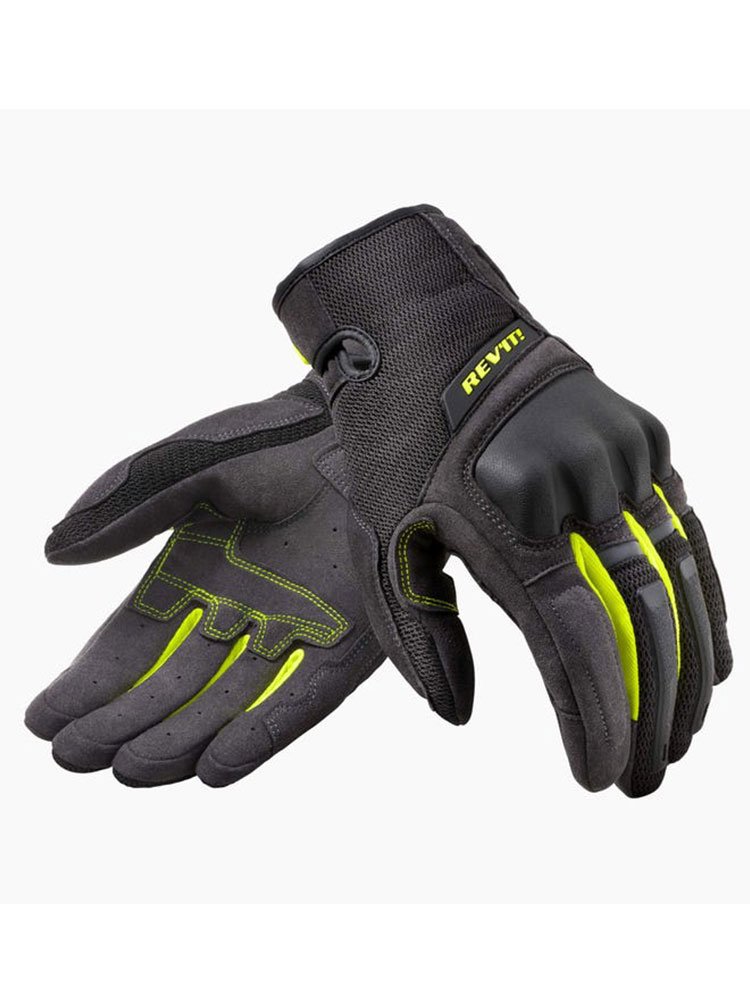 Rękawice motocyklowe tekstylne REV’IT! Volcano czarno-fluo żółte
