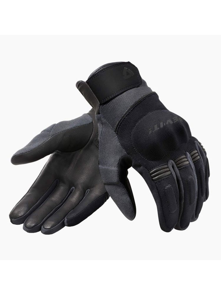 Rękawice motocyklowe tekstylno-skórzane REV’IT! Mosca H2O czarno-szare