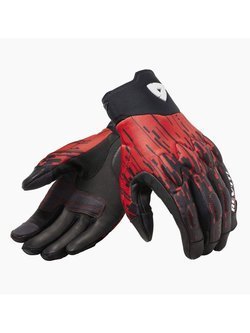 Rękawice motocyklowe tekstylno-skórzane REV’IT! Spectrum czarno-fluo czerwone